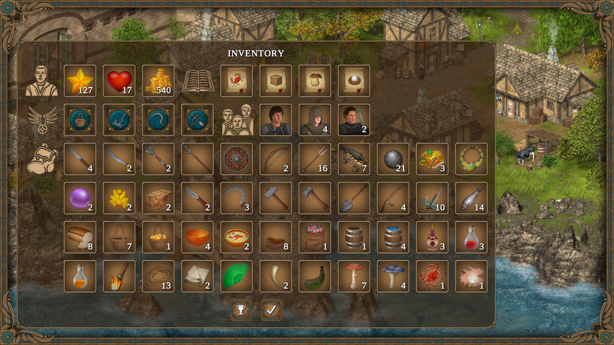 View closer Hero of the Kingdom II: inventory