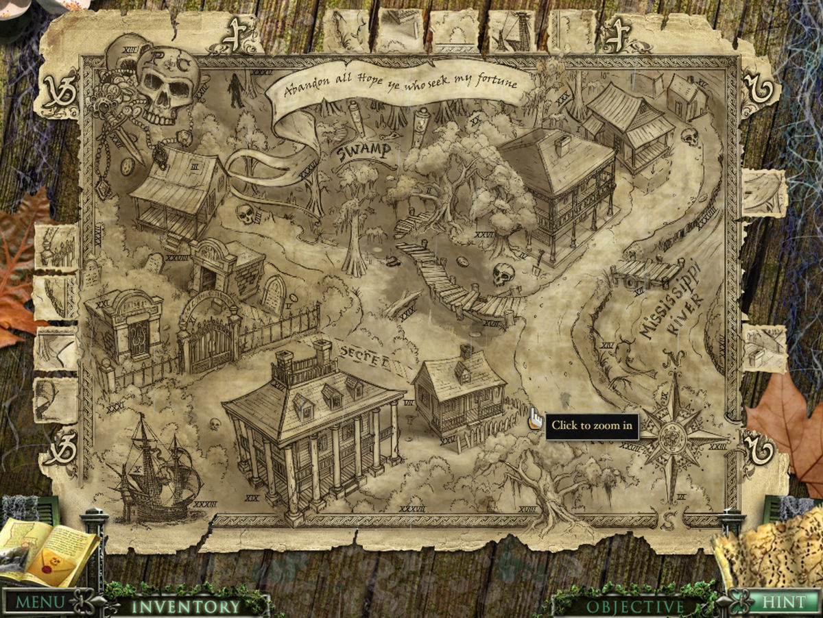 Mystery Case Files: 13th Skull – Map